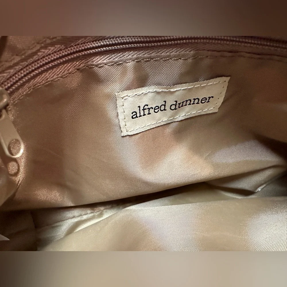 Alfred Dunner Small Tan Faux Leather Crossbody Bag